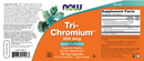 tri-chromium 500 mcg (now foods) label