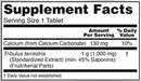 tribulus 1000 mg (now foods) supplement facts