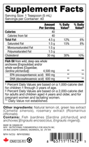 trident sap liquid 90:60 (nfh nutritional fundamentals) supplement facts