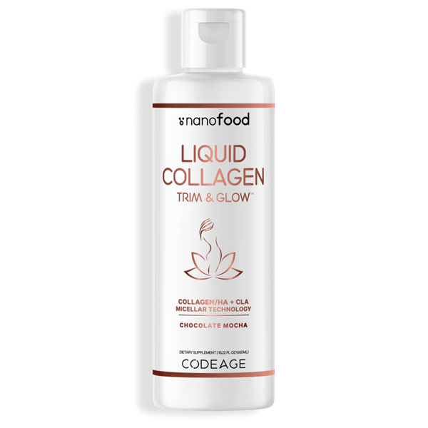 liquid collagen trim & glow chocolate mocha codeage