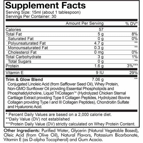 liquid collagen trim & glow chocolate mocha codeage supplement facts