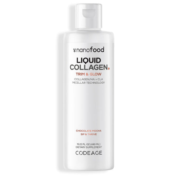 liquid collagen trim & glow chocolate mocha codeage