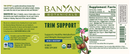 trim support banyan botanicals label