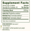 triphala tablets banyan botanicals supplement facts