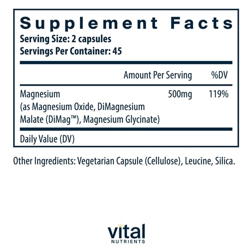 Triple Mag Vital Nutrients supplements