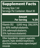 vitamin b12 global healing supplement facts