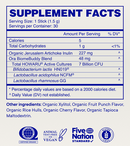 trust your gut probiotic sticks for kids (ora organic) supplement facts