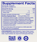 trust your gut high potency probiotic & prebiotic (ora organic) supplement facts