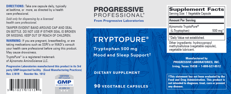 TryptoPure (Progressive Labs) Label