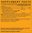turkey tail blend with reishi (herb pharm) supplement facts