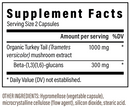 turkey tail mushroom extract capsules (real mushrooms) supplement facts