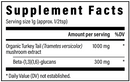 turkey tail mushroom extract powder (real mushrooms) supplement facts