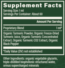 turmeric global healing supplement facts