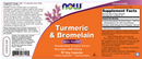 turmeric & bromelain (now foods) label