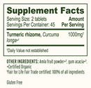 turmeric tablets banyan botanicals supplement facts