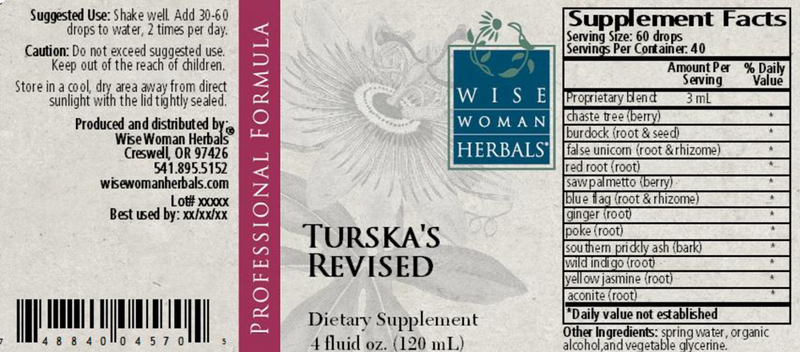Turska's Revised 4oz Wise Woman Herbals