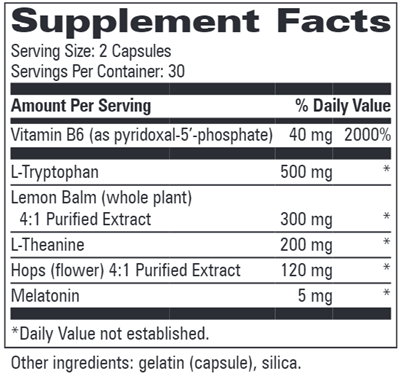 Twilight Time (Progressive Labs) Supplement Facts