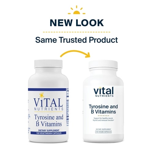 Tyrosine and B Vitamins Vital Nutrients new look