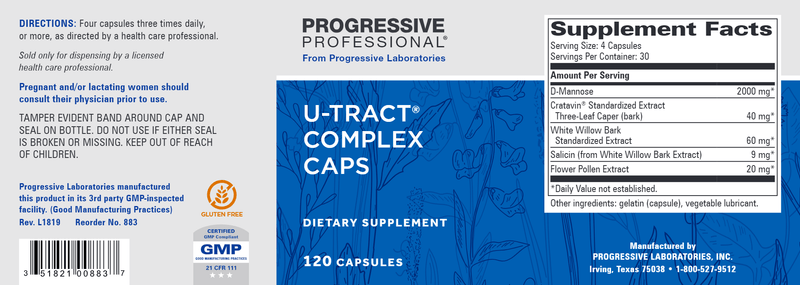 U-Tract Complex Caps (Progressive Labs) Label