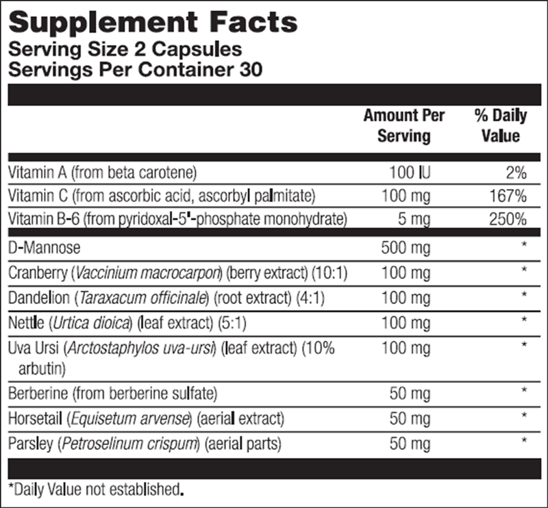 UT Max Protect (Nutra Biogenesis) Supplement Facts