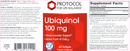 ubiquinol 100 mg (protocol for life balance) label