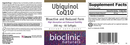 ubiquinol coq10 200 mg bioclinic naturals label