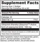 ubiquinol davinci labs supplement facts