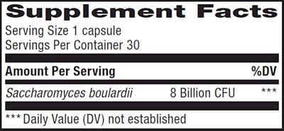 Ult FloraMax S-Boulardii 8 Bil (Advanced Naturals) Supplement Facts