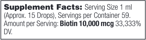 ultra biotin berry (KAL) supplement facts