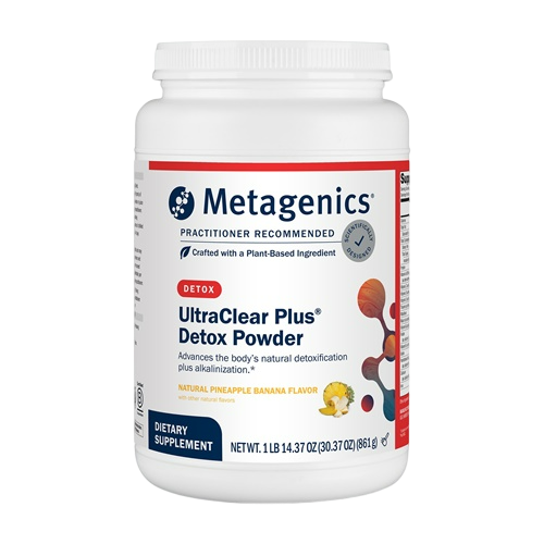ultraclear plus detox powder pineapple banana metagenics