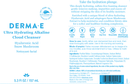 ultra hydrating alkaline cloud cleanser dermae label