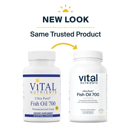 Ultra Pure Fish Oil 700 Vital Nutrients new look