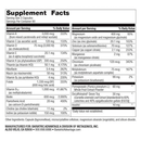 ultra multi without iron supplement facts