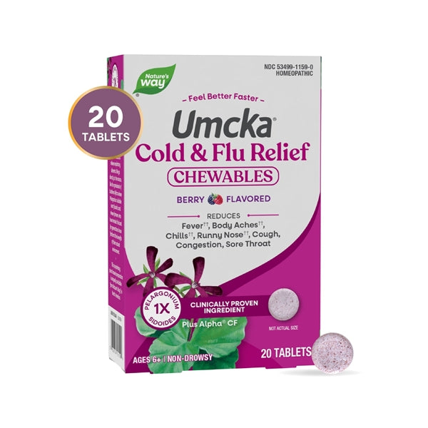 umcka cold & flu berry chewable nature's way