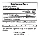 uridine-300 ecological formulas supplement facts