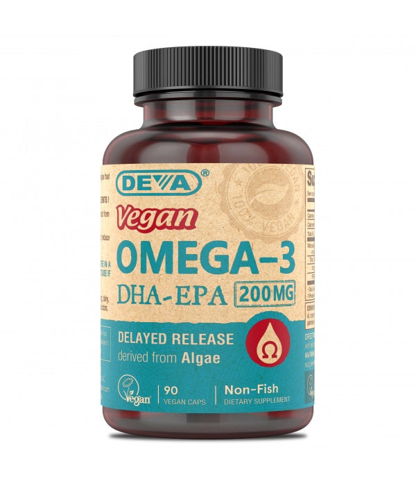 vegan omega 3 dha-epa 200 mg delayed release deva nutrition