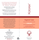 vaginal care cream (kolorex) label