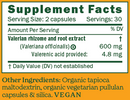 valerian rhizome and root extract (herb pharm) supplement facts