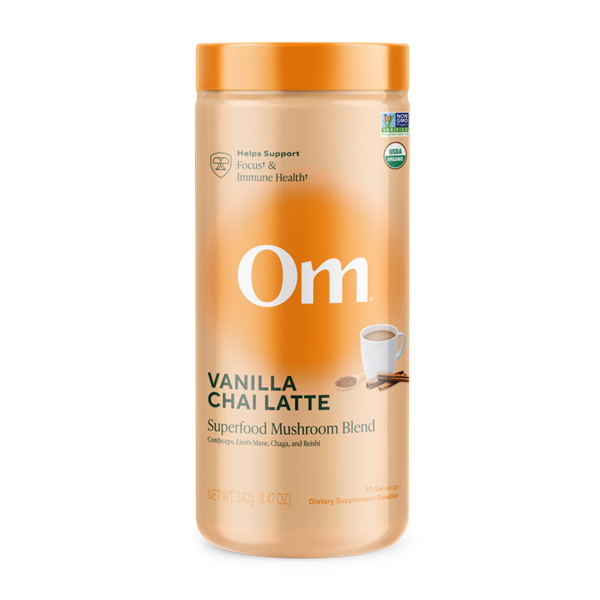 vanilla chai latte om mushrooms