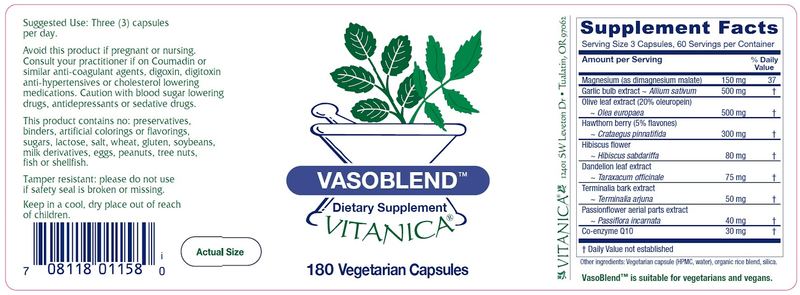 VasoBlend 180ct Vitanica products