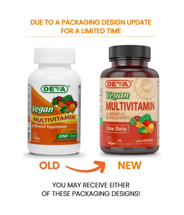 Vegan 1-a-Day Multivitamin (Deva Nutrition LLC) New Packaging