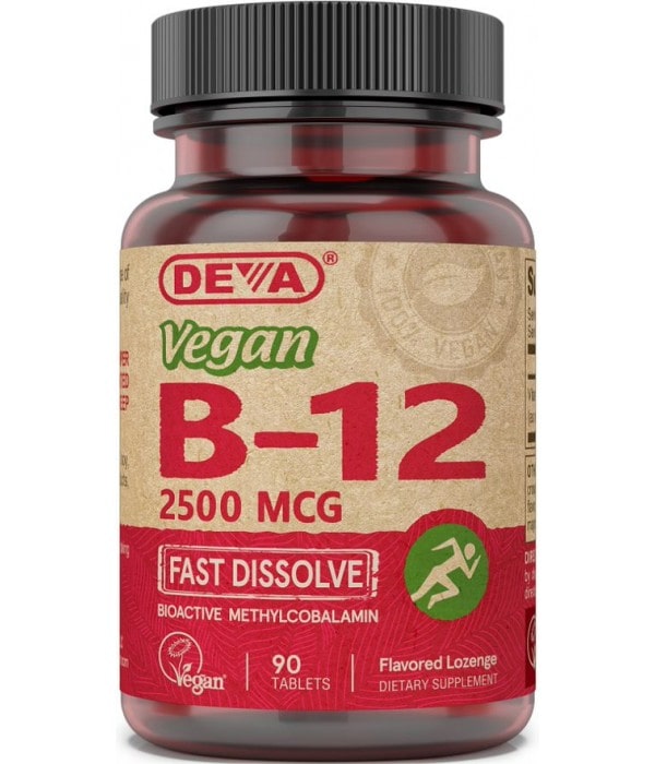 vegan b12 2500 mcg deva nutrition