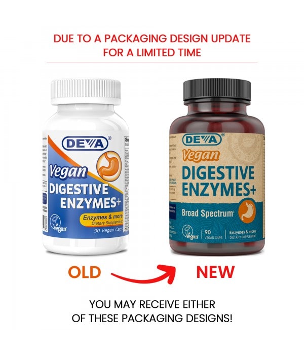Vegan Digestive Enzymes (Deva Nutrition LLC) New Packaging