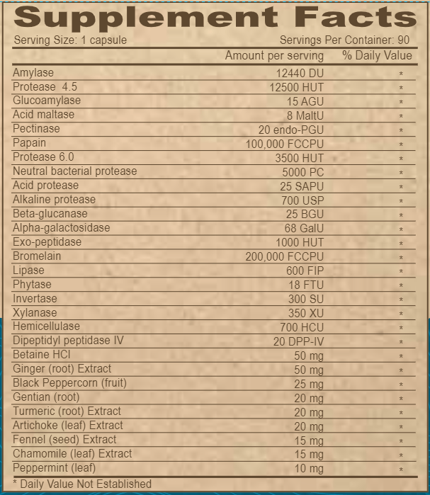 vegan digestive enzymes deva nutrition supplement facts