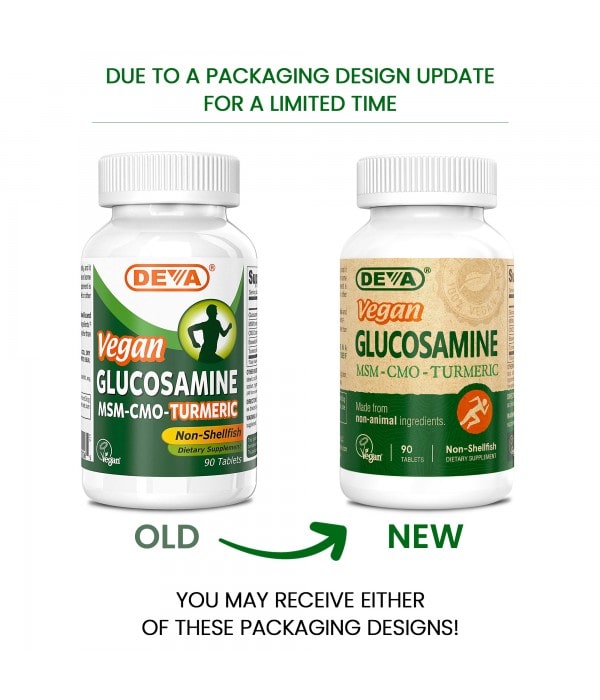 Vegan Glucosamine/MSM/CMO (Deva Nutrition LLC) New Packaging