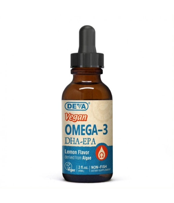 vegan omega 3 dha-epa liquid lemon deva nutrition