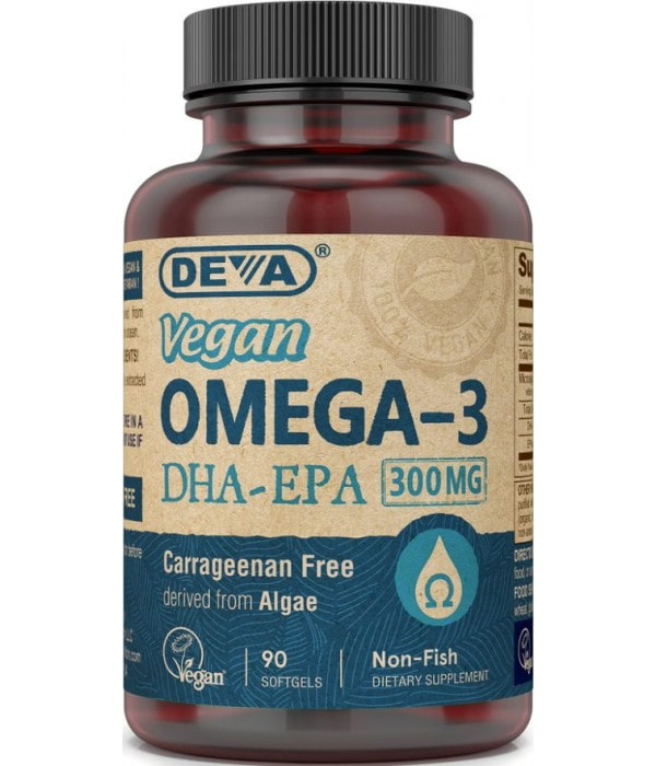vegan omega-3 dha-epa 300 mg deva nutrition