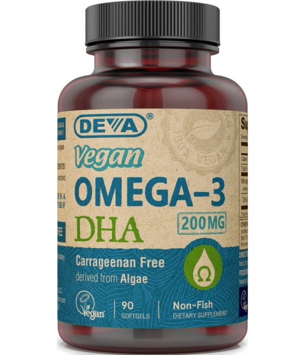 Vegan Omega-3 DHA 200 mg (Deva Nutrition LLC)