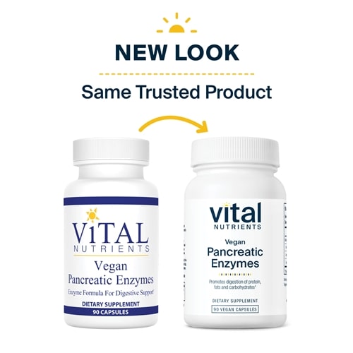 Vegan Pancreatic Enzymes Vital Nutrients new look
