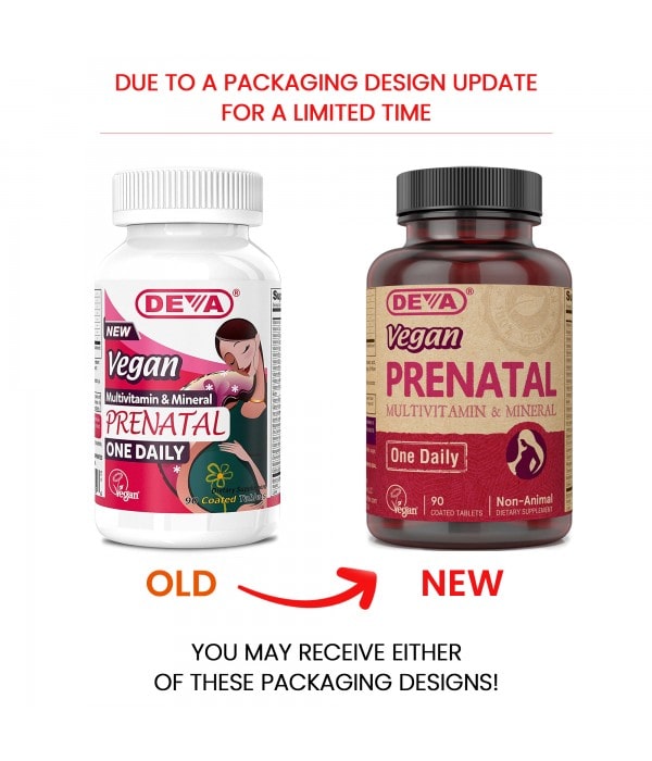 Vegan Prenatal Multivitamin (Deva Nutrition LLC) New Packaging